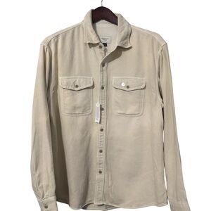 American Eagle Outfitters Cream Button Down Shirt Mens M 100% Cotton NWT